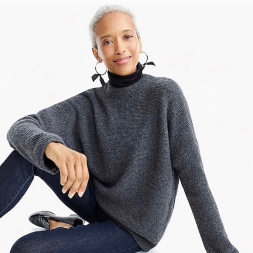 J. Crew Point Sur Button Back Sweater